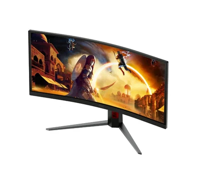 AOC CU34G4CA, 34" Curved 1500R, Fast VA, WLED, 3440x1440@180Hz, 1ms GtG, 0.5ms MPRT, 450cd m/2, 3000:1, Adaptive Sync, FlickerFree, Low Blue Light, Tilt, Height Adjust, Swivel, 2xHDMI, DP, USB hub
