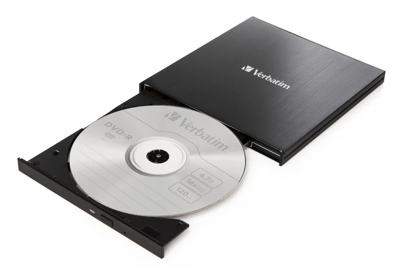 Външно оптично устройство Verbatim Slimline CD/DVD Writer USB 3.2 Gen 1/USB-C