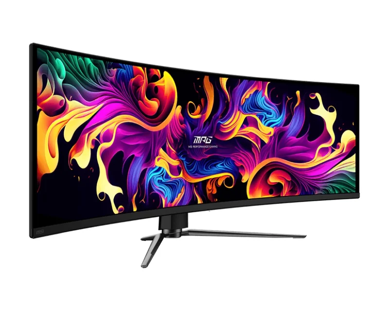MSI MPG 491CQPX QD-OLED, 0.03ms, 240Hz, OLED, 5120 x 1440 (DQHD), 32:9, CURVE 1800R, G-Sync Compatible, HDR True Black 400, 450 nits, 99% DCI-P3, AR, DP(1.4a), 2xHDMI 2.1, 1xTypeC DP alt. w/PD (98W), USB Hub, Heigh Adj., VESA, Black, 10.6kg