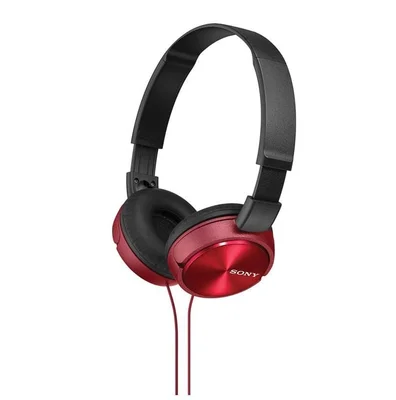 Слушалки Sony – MDR-ZX310, червени, кабелни, Overhead