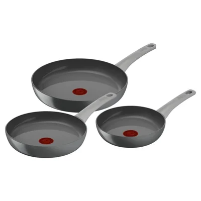 Комплект тигани Tefal C4279132 Renew On Hippo Iron с керамично покритие, 3 броя