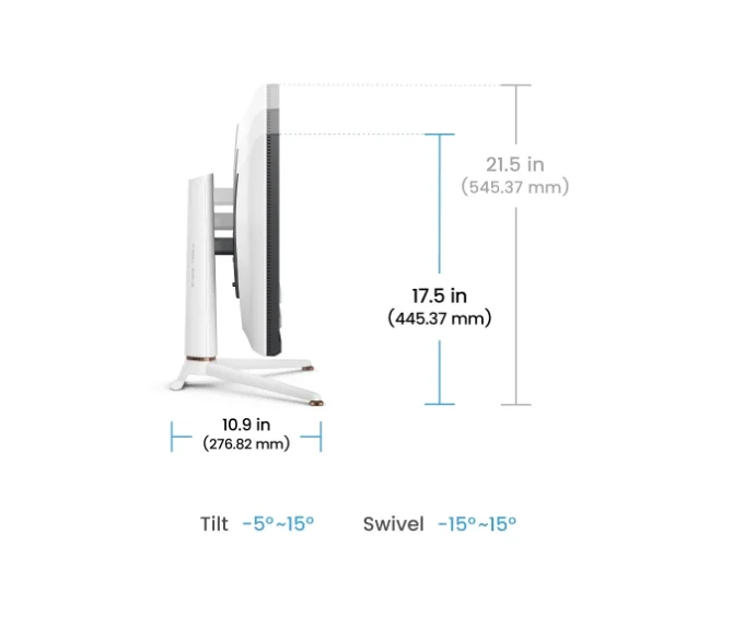 BenQ MOBIUZ EX271U, 27", 4K UHD, IPS, 1ms GtG, 165Hz, 120Hz for Console with eARC, Color Shuttle, FreeSync Premium, B.I.+ Gen2, HDRi and HDR400, Quickit, 1200:1, 95% P3, 400 nits, USB-C (DP alt. PD 65W),USB Hub, HDMI 2.1, DP, Height Adj. 100mm, White