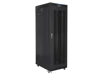 Lanberg rack cabinet 19" free-standing 27U/800x1200 (flat pack) with mesh door lcd black