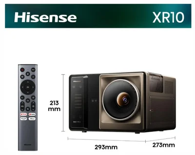 Hisense XR10 Laser Projector, 4K Ultra HD 3840x2160, 6000:1, 6000 lum, 60 Hz, 16:9, Throw ratio 0.84-2.0: 1, VIDAA U9,3 x HDMI, HDR, HDR 10, HDR 10+, DTS Virtual X, 2x8W+15W, Black
