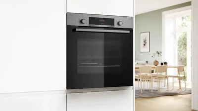 Bosch HBA534ES3, SER4, Built-in oven 60 x 60 cm, 71 l, Energy Efficiency class: A+, 3D hot air, EcoClean, Stainless Steel