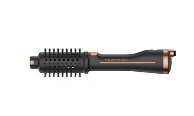 Електрическа четка за коса Rowenta CF9625F0 Ultimate Experience, въртяща се, 2-в-1, йонна технология, керамично покритие, 3 четки, Pro Keratin власинки, 750W, черна/розово злато