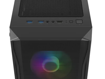 Кутия за компютър Fury Shobo SH4F RGB Middle Tower, прозорец, черна