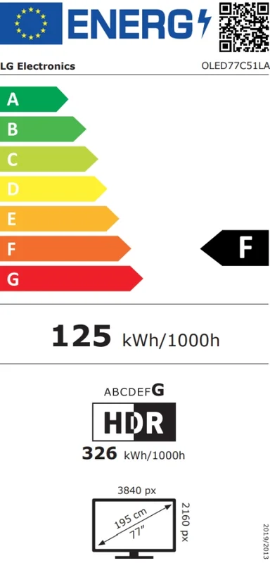 LG OLED77C51LA, 77" UHD OLED evo, 4K (3840 x 2160), DVB-C/T2/S2, Full Cinema Screnn, Alpha 9 AI 4K Gen8, 120Hz Native (VRR 144Hz), ThinQ AI, HDR10, VRR, NVIDIA G-SYNC, AMD FreeSync, Dolby Vision, Dolby Atmos, Wi-Fi 6, Bluetooth, HDMI, USB, Airplay 2, IC