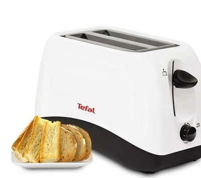 Тостер Tefal Delfini 2 TT130130, 850W, 2 слота, 7 степени, бял