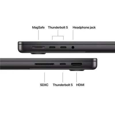 Apple 14-inch MacBook Pro: Apple M5 Pro chip with 18-core CPU and 20-core GPU, 24GB, 2TB SSD - Space Black