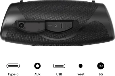 Hisense, WeBoom, Party speaker 2.0 Ch., 140W, BT, 20h play,IP67 Water and Dust Proof,Ambient Light,Dual-way Strap,Built-in Powerbank,Black