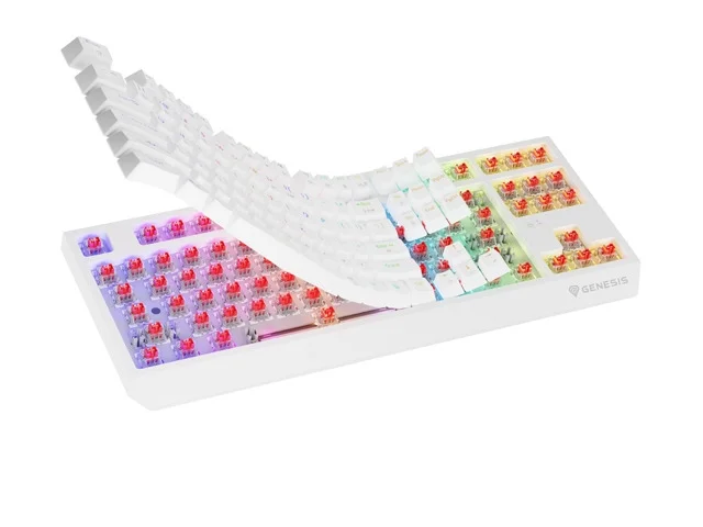 Геймърска клавиатура Genesis Thor 230 TKL Wireless RGB Mechanical Outemu Red White