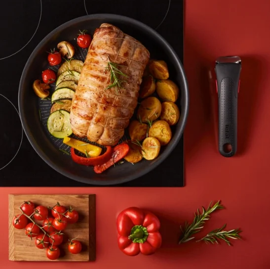Tefal L1539053 Easy Cook & Clean 10pcs set : FP24/28 + SCP 16/20 with lids + sautepan 24 with lid  + 2 handles
