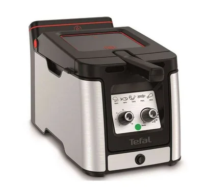 Фритюрник Tefal FR600D10 Clear Duo, 1.2kg, 3.5L, 2000W, регулируема температура и таймер, сваляща се купа, cool touch, сребристо-черен