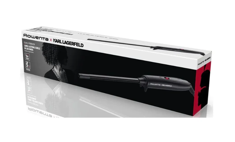Маша за коса Rowenta CF311LF0 Chopsticks Curls Forever KL, 10 мм, Keratin & Shine покритие, 180°C, йонизираща функция, 30 сек. загряване, черна