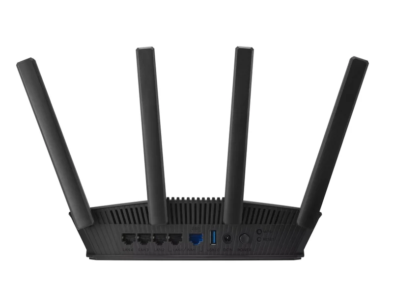 Рутер ASUS RT-BE58U V2 BE3600 двулентов, четириядрен 2.0GHz, 1GB RAM, 2.5G порт, Wi-Fi 7, черен