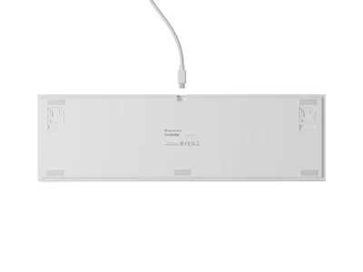 Геймърска механична клавиатура Genesis Thor 404 White RGB Backlight Gateron Peach Silent, US Layout
