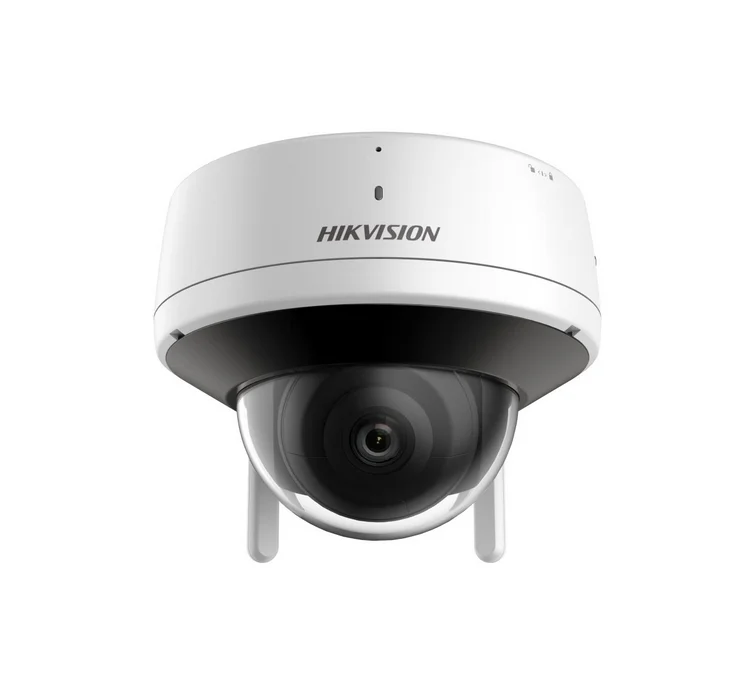 HikVision 4 MP Outdoor Audio Fixed Dome Network Camera, 2.8mm, F1.6, IR up to 30m, H.265, IP66, Digital WDR, 1 built-in microphone, 1 built-in speaker, built-in memory card slot (up to 512 GB), Wi-Fi IEEE802.11b, 802.11g, 802.11n, 2 Antennas, 12Vdc/7W