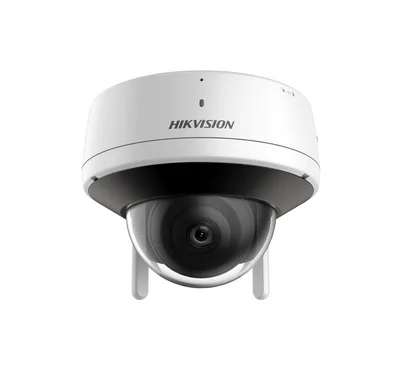 HikVision 4 MP Outdoor Audio Fixed Dome Network Camera, 2.8mm, F1.6, IR up to 30m, H.265, IP66, Digital WDR, 1 built-in microphone, 1 built-in speaker, built-in memory card slot (up to 512 GB), Wi-Fi IEEE802.11b, 802.11g, 802.11n, 2 Antennas, 12Vdc/7W