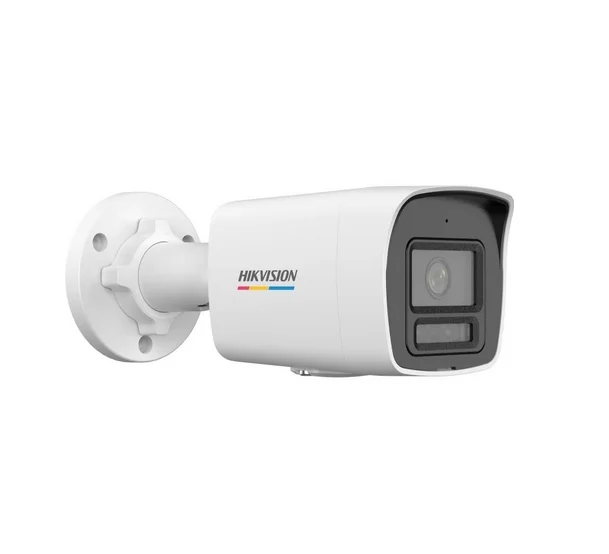 HikVision 4 MP ColorVu 3.0 Fixed Bullet Network Camera, 2.8 mm, F1.0, IR, White Light up to 30m, H.265+, IP67, built-in microphone, 12Vdc/PoE 7W