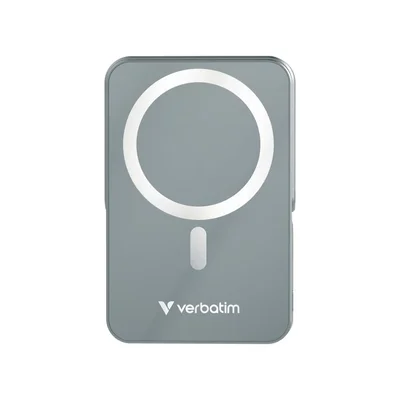 Външна батерия Verbatim Charge 'n' Go Magnetic Wireless Stand 10000mAh Сива