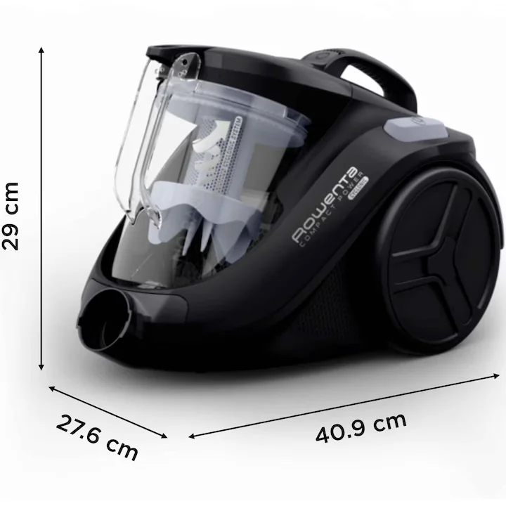 Прахосмукачка Rowenta RO3725EA Compact Power Cyclonic, 750W, 1.5L, без торба, черна
