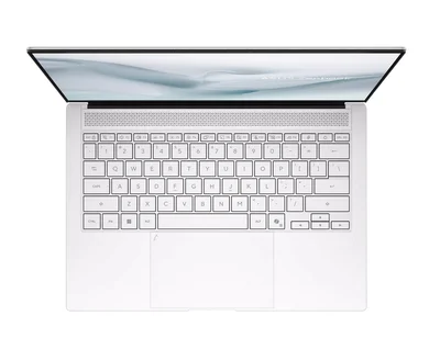 Лаптоп ASUS Zenbook S UX5406AA-SU152X 14" OLED 2880x1800 120Hz, Intel Core Ultra 9 386H, 32GB LPDDR5X, 1TB SSD, Windows 11 Pro, бял