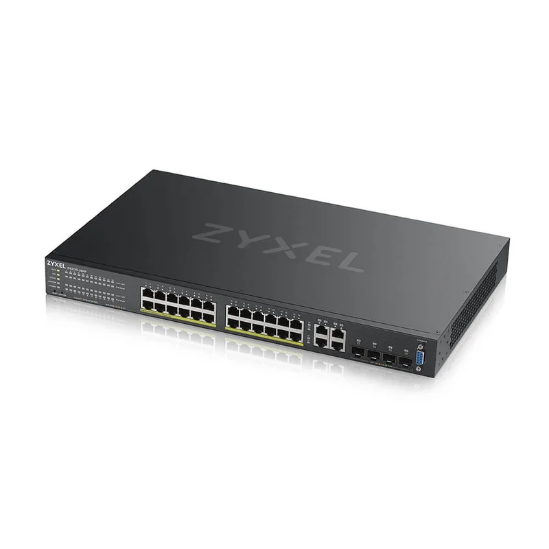 ZyXEL GS2220-28HP, EU region, 24-port GbE L2 PoE Switch with GbE Uplink (1 year NCC Pro pack license bundled)