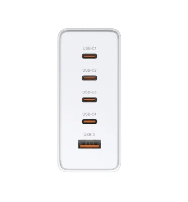 Зарядно устройство D-LINK 240W GaN, USB-C/USB-A, бързо зареждане, бяло