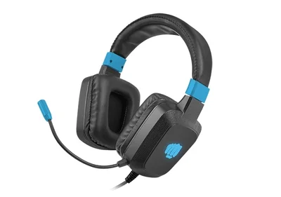 Геймърски слушалки FURY Raptor, Overhead, жично, микрофон, Black/Blue