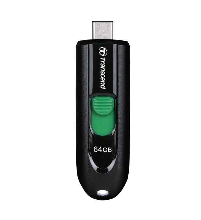 Transcend 64GB, USB3.2, Pen Drive, Type-C, Capless, Black