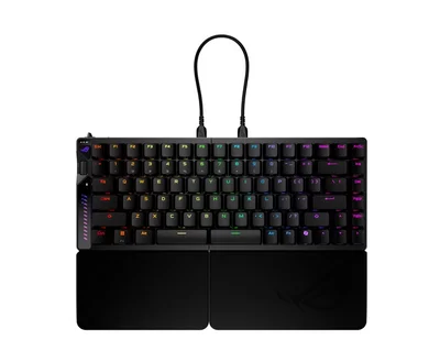 Геймърска клавиатура ASUS ROG Falcata, USB, RF Wireless, Bluetooth, RGB подсветка, черна