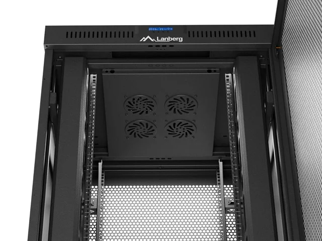 Lanberg rack cabinet 19" free-standing 47U/800X800 (FLAT PACK) with mesh door LCD black