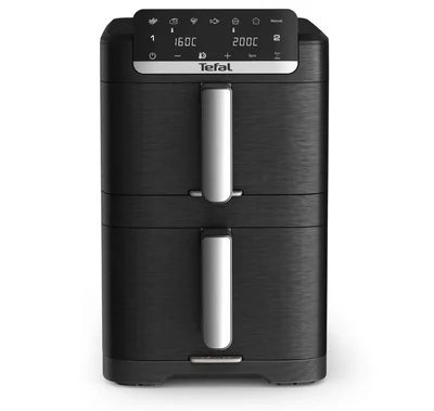 Уред за здравословно готвене Tefal EY7568E0 Crispy Stack Genius+ аксесоари, 10 л, 2700 W, черен