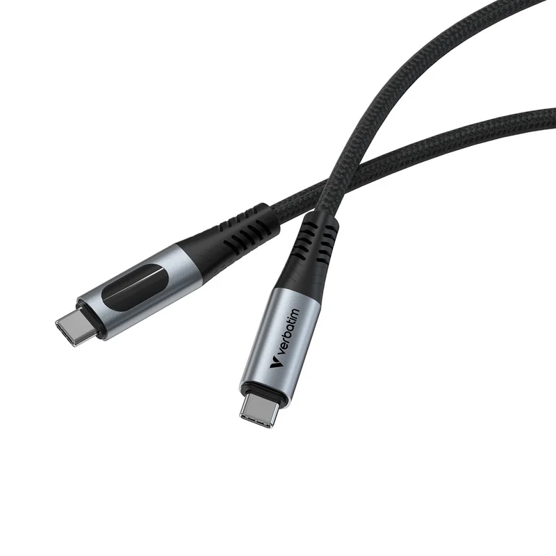 Verbatim Sync & Charge USB-C to USB-C 240W 40 Gbps Display 120 cm