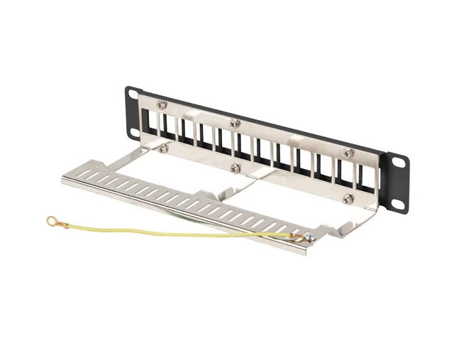 Пач панел LANBERG, 12 порта, 1U, 10", FTP, за Keystone модули, черен, v2