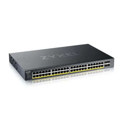 ZyXEL  XGS1935-52HP, 52 Port Lite-L3 Smart Managed PoE Switch, 48x Gigabit PoE and 4x 10G SFP+, hybrid mode, standalone or NebulaFlex Cloud, 375 Watt PoE