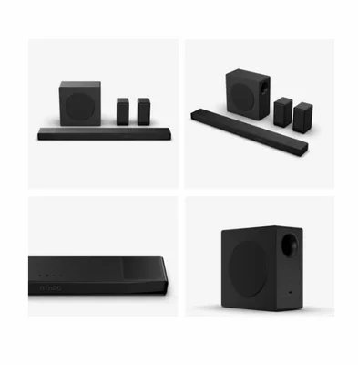 Hisense AX5140Q,  5.1.4Ch Sound Bar with Wireless Subwoofer, 600W, Dolby Atmos, Bluetooth 5.3, 4K HDMI Pass Through, DTS:X, HDMI/AUX/ARC/Optical/USB, 7 EQ Modes, Black