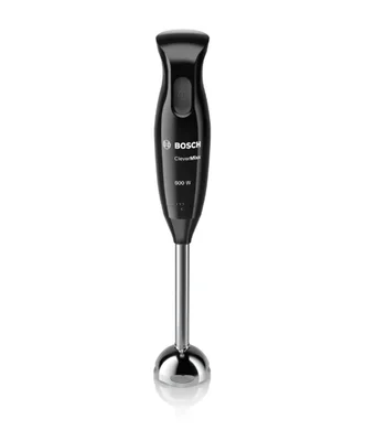 Bosch MSM2650B, Blender, CleverMixx, 600 W, QuattroBlade, Chopper and blender included, Stainless steel whisk, mixing/measuring cup with lid, Black, anthracite