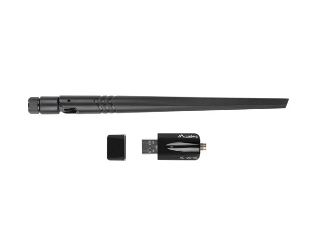 Безжичен мрежов адаптер LANBERG NC-1200-WIE AC1200 Dual Band USB
