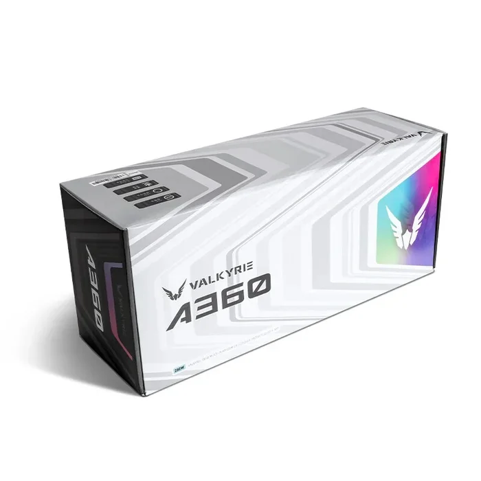 Охладителна система VALKYRIE A360 White, течно охлаждане, 3 x 120 mm вентилатора, ARGB
