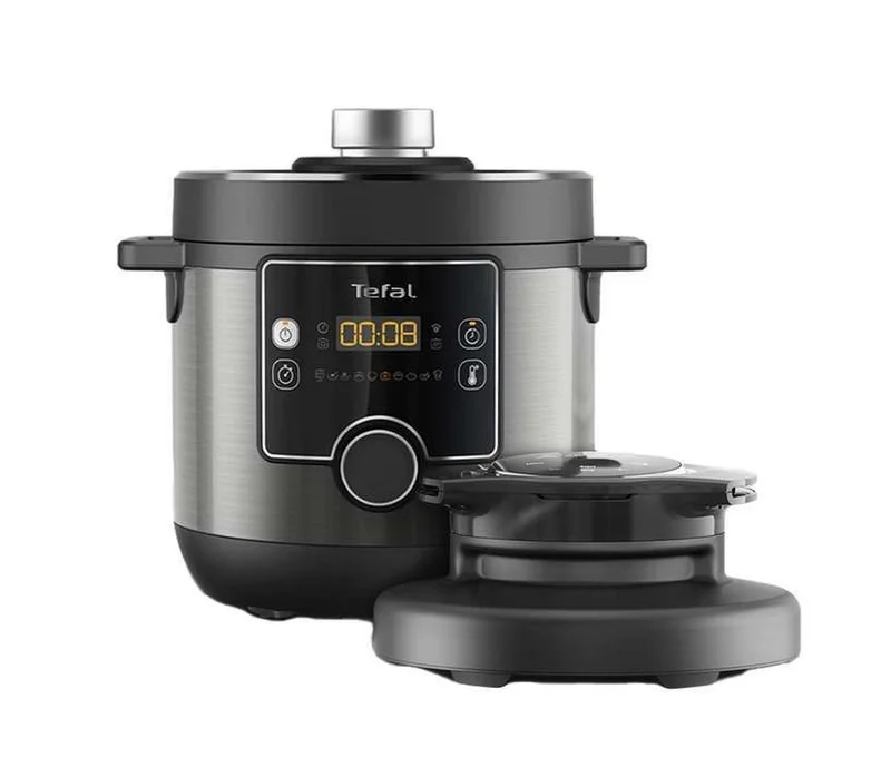 Tefal CY778830 Turbo Cuisine N'Fry 7,6L (Crispy Lid Included), 1200W, Epc, Automatic Prg (10+5Air Frying), Easy Steam Release