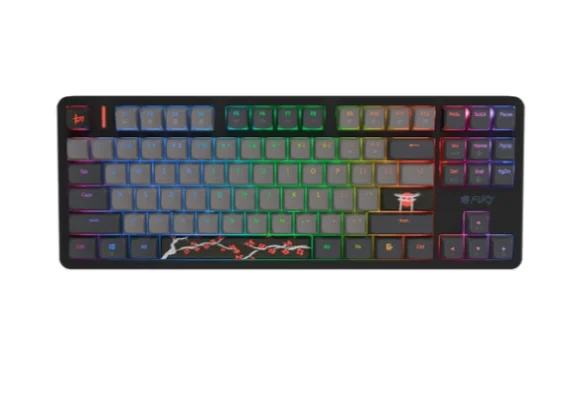 Fury Gaming Keyboard Kanabo K6, US layout, Magnetic backlight, Mechanical, Black-Grey