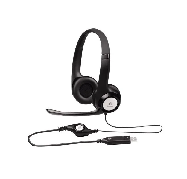 LOGITECH H390 Corded Headset - BLACK - USB