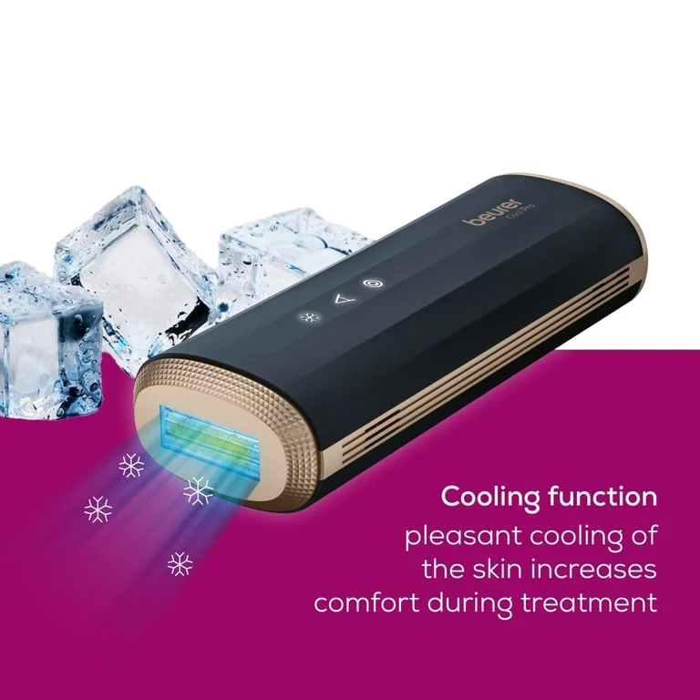 Фотоепилатор Beurer IPL 7800 Cool Pro, IPL технология, 3.8 cm² светлинна площ, UV филтър, сензор за контакт с кожата, режим „auto flash“, 5 нива на интензивност, Черен
