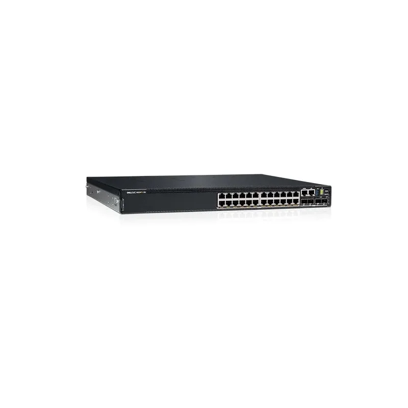 Dell EMC PowerSwitch N3224PX-ON, 24x10M/100M/1G/ 2.5G/5G/10G BASE-T RJ45 with 802.3bt Type-4 (90W) PoE, 4x 25G SFP28 ports, 2x 100G QSFP28, 1x1600W AC PSU, 1 EPS (optional), IO/PS