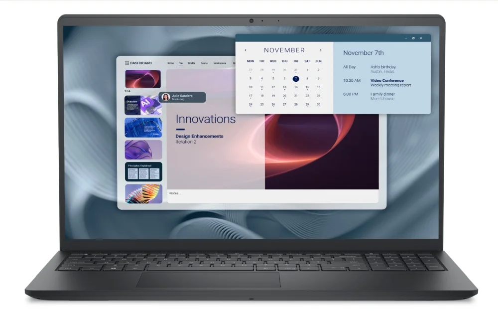 Dell Pro 15 Essential PV15250, Intel Core i5-1334U (10 cores, up to 4.60 GHz), 15.6" FHD (1920x1080) 120Hz WVA AG, 16GB, 512GB, Intel UHD Graphics, HD RGB cam, Wi-Fi 6, FPR, BG kbd, Ubuntu, Carbon, 3Y PS+Canon PIXMA MG2551S All-In-One, Grey
