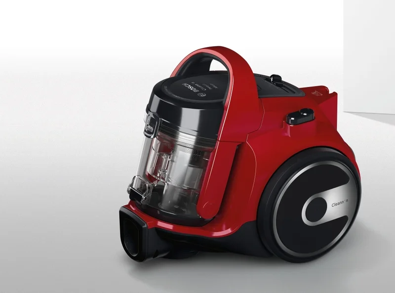 Bosch BGC05AAA2, Vacuum Cleaner, 700 W, Bagless type, 1.5 L, 78 dB(A), Energy efficiency class A, chili red/black