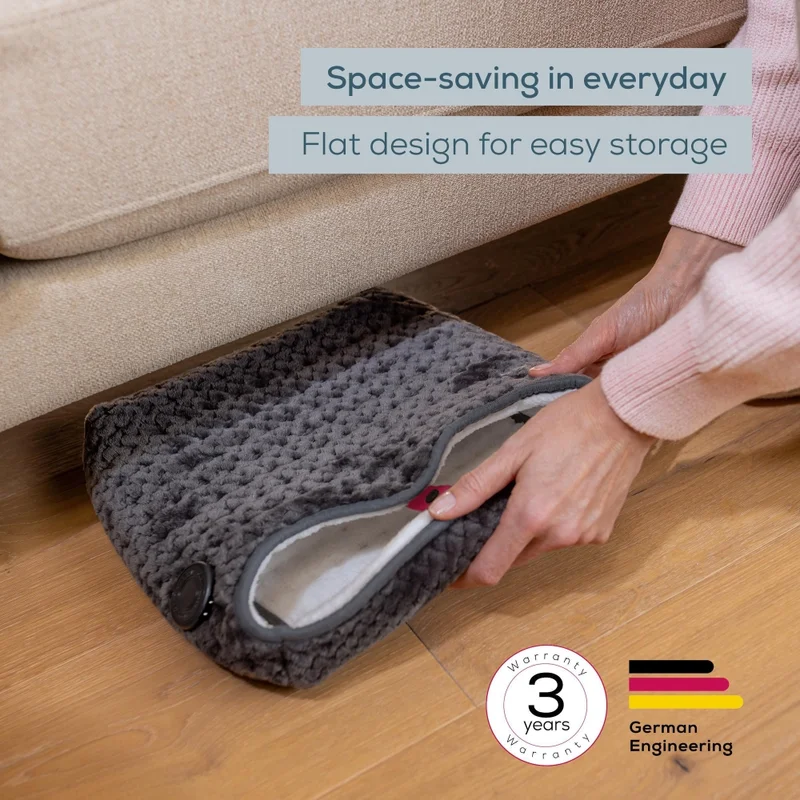 Електрическа грейка за крака Beurer – FW 30 Comfy Feet, 3 температурни степени, сива