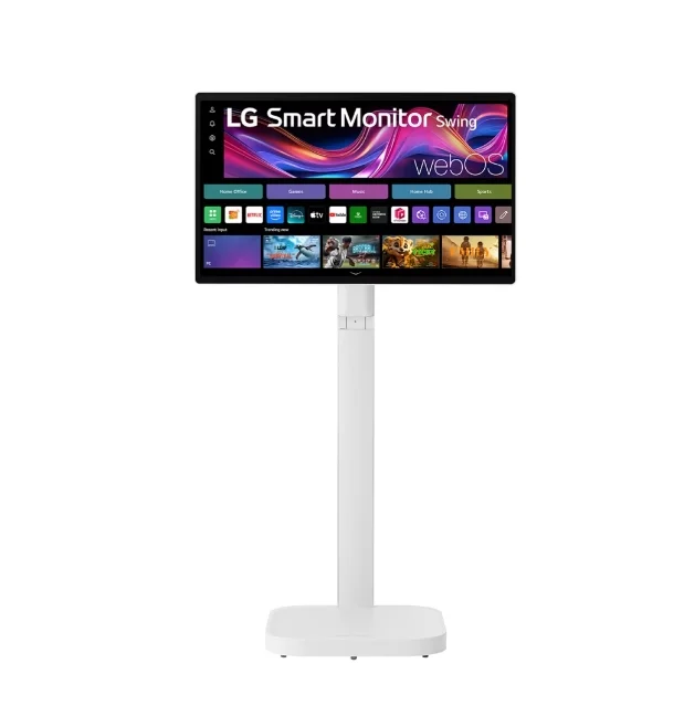 Монитор LG 32U889SA-W 31.5" IPS 4K UHD Touch Smart webOS, HDR10, DCI-P3 95%, 3x USB-C (PD 65W), 2x HDMI, Въртяща се стойка, Бял